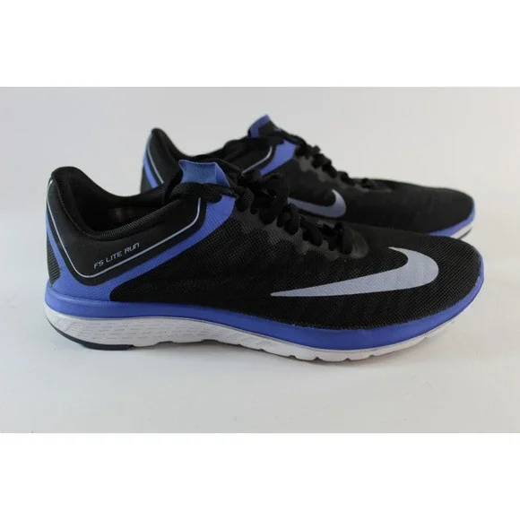 Nike FS Lite Run Womens Size 9 Black Blue Running Walking Shoes 852448-006 - Picture 2 of 10